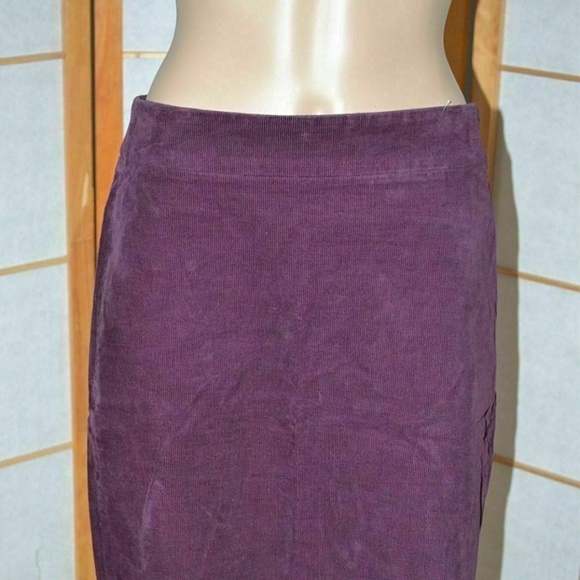J Crew Purple Plum Stretch Corduroy Skirt 6 - Picture 2 of 5